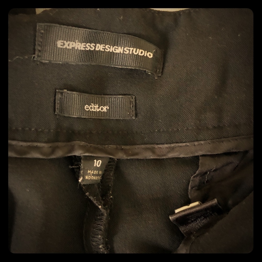 Express Crop Editor Black pants (wide)